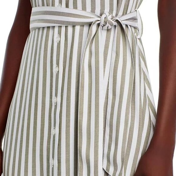 T Tahari Tie-Waist Fit & Flare Midi Shirtdress - Picture 4 of 6